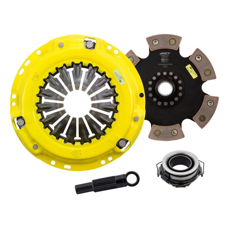 ACT TM1-HDR6 clutch kit featuring a heavy duty pressure plate and 6-pad ceramic rigid race disc