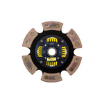 ACT 6-pad sprung race clutch disc with ceramic friction pads and heavy-duty spring retainer stampings.