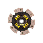 ACT 6-pad ceramic sprung race clutch disc featuring a gold-finish center hub and heat-treated drive plate.