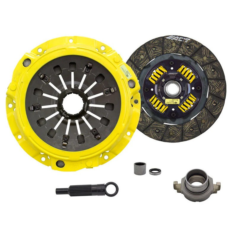 ACT XT-M clutch kit featuring Xtreme pressure plate, performance street sprung disc, and Monoloc wedge collar.