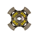 ACT 4-pad ceramic sprung race clutch disc with gold-colored spring hub and ceramic friction pads.