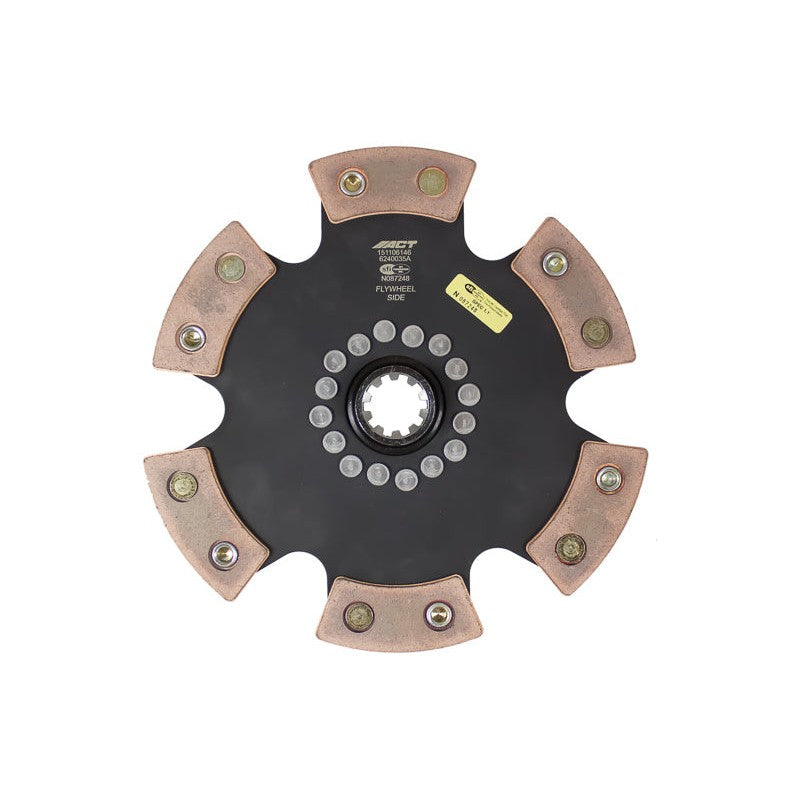 ACT 6240035A 6-pad rigid ceramic race clutch disc with heavy-duty rivets for 1991-2005 BMW