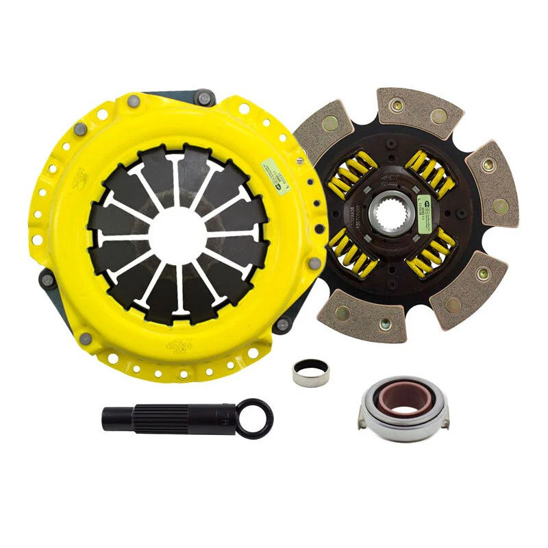ACT AR1-HDG6 clutch kit including Heavy Duty pressure plate and 6-pad spring-centered race disc.