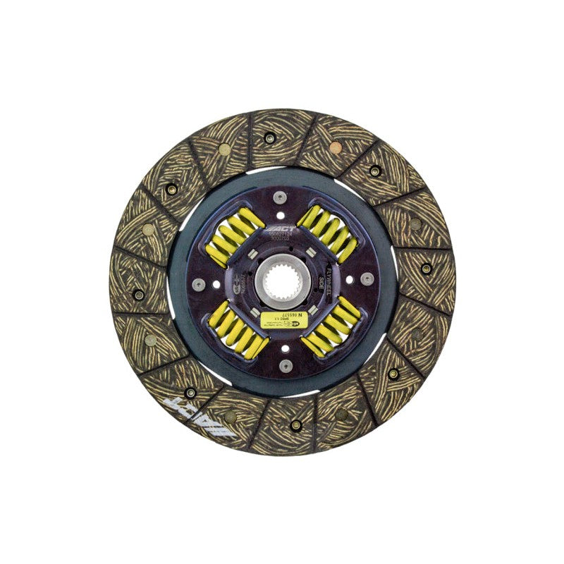 ACT 3000703 Performance Street sprung clutch disc with organic high-copper friction lining.
