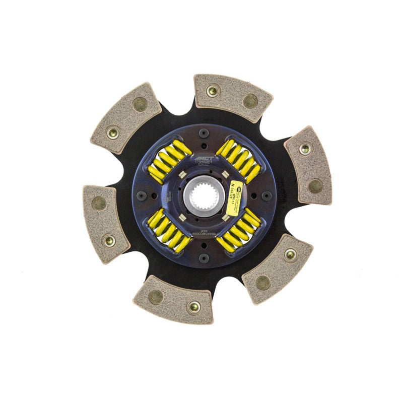 ACT 6240227 6 Pad Sprung Race Disc featuring ceramic friction pads and heavy duty sprung hub for Audi and VW 2.0T engines.