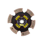 ACT 6-pad sprung ceramic race clutch disc with gold retainer stampings and spring hub assembly.