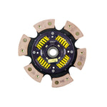 ACT 6-pad sprung ceramic race clutch disc featuring gold-zinc plated retainers and heat-treated steel drive plate.