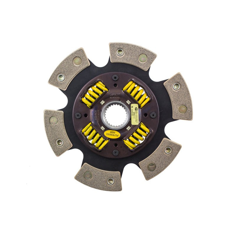 ACT 6-pad sprung ceramic race clutch disc with heat-treated spring steel drive plate and high-strength spring windows