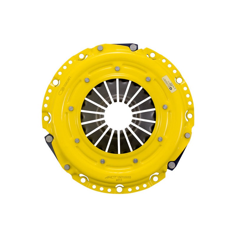 ACT B015 Heavy Duty clutch pressure plate featuring a heat-treated diaphragm and precision-stamped steel cover.