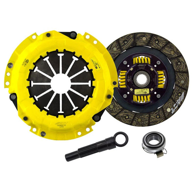 ACT LE1-HDSS clutch kit featuring a heavy duty pressure plate and a sprung performance street disc.