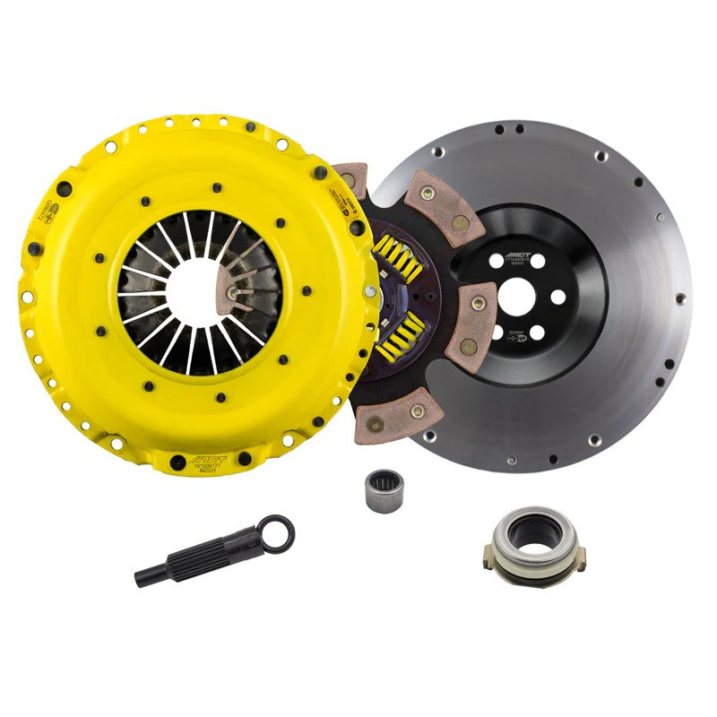 ACT ZX5-HDG6 clutch kit featuring a Heavy Duty pressure plate and a 6-pad spring-centered race disc.