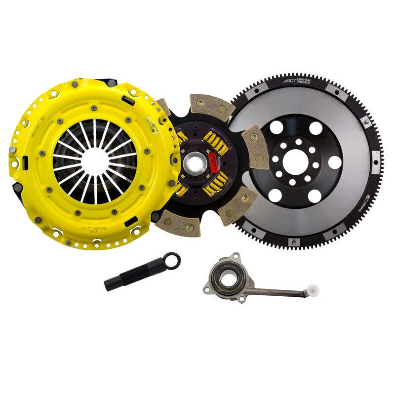 ACT VW8-HDG6 clutch kit featuring a heavy duty pressure plate and 6-pad spring-centered race disc.