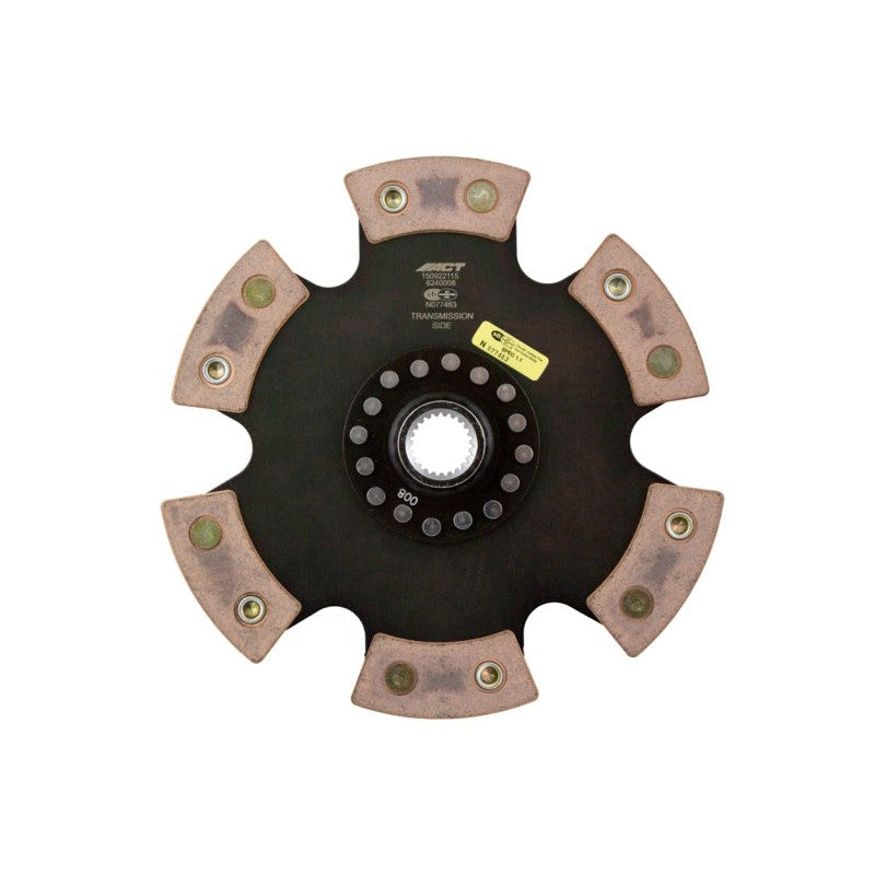 ACT 6-pad ceramic rigid race clutch disc with high-strength rivets and unsprung hub