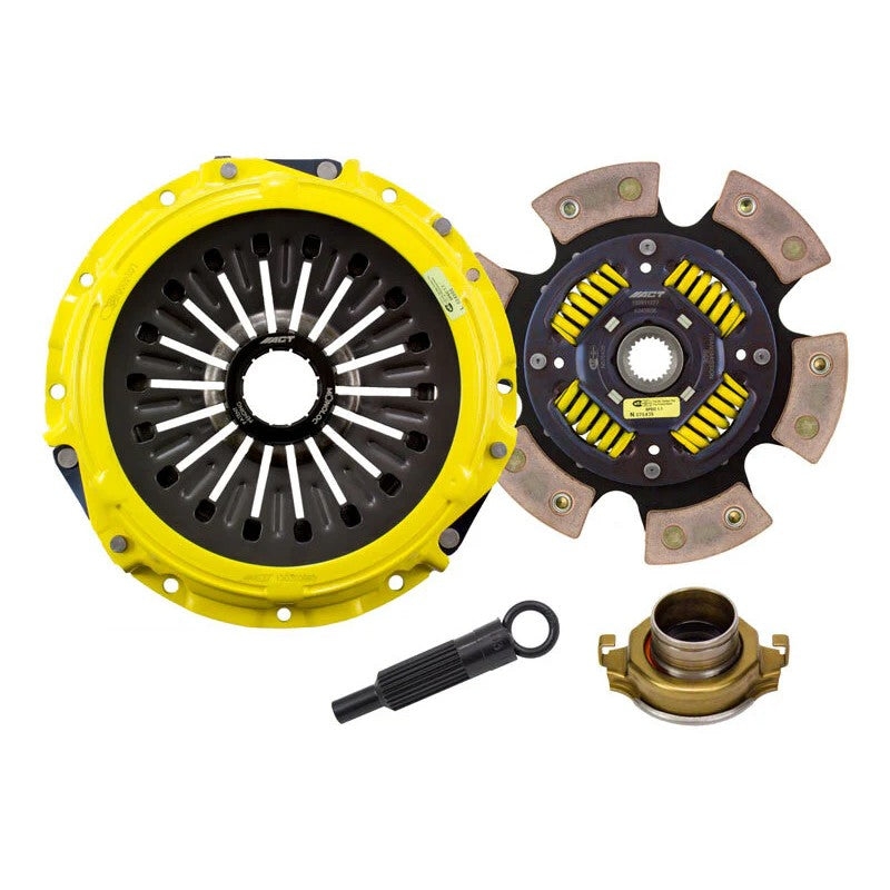 ACT ME3-HDG6 clutch kit with Heavy Duty pressure plate, 6-pad ceramic race disc, and Monoloc collar for Mitsubishi Evolution