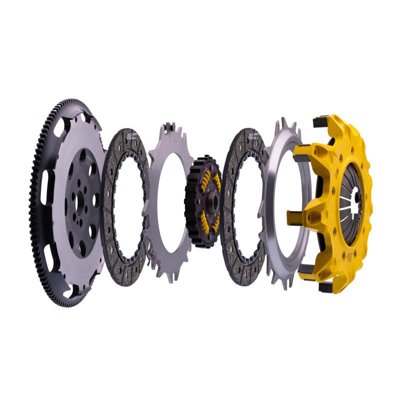 ACT Mod-Twin 225 HD Sprung Street clutch kit with flywheel, pressure plate, and dual friction discs for Nissan Skyline GT-R R32