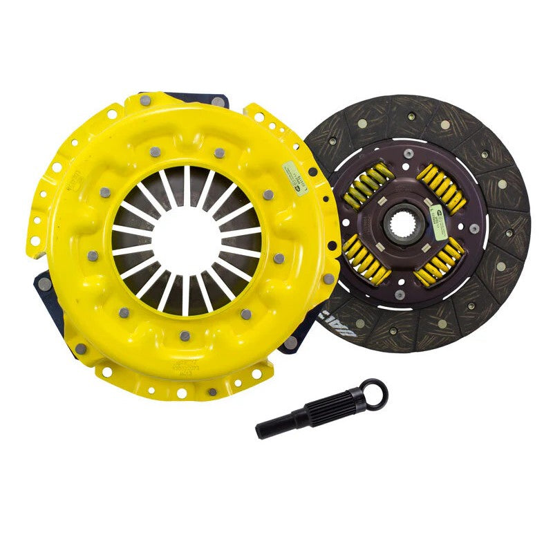 ACT NS3-HDSS clutch kit featuring a yellow Heavy Duty pressure plate and a Performance Street sprung friction disc.