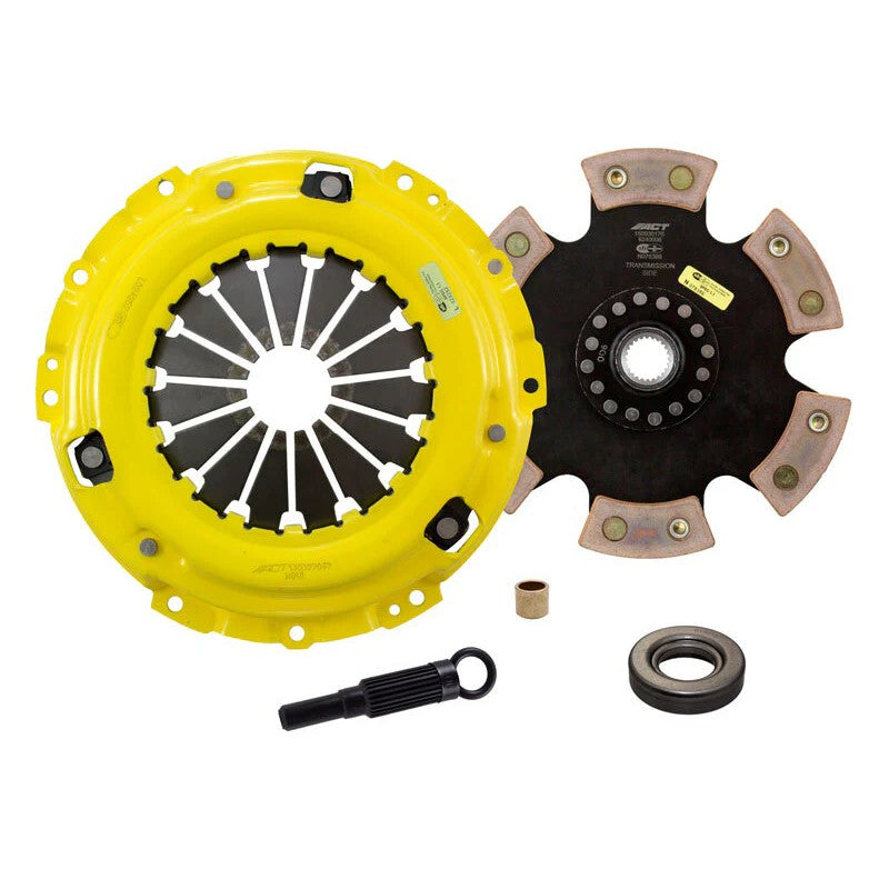 ACT Heavy Duty pressure plate and 6-pad rigid ceramic race clutch disc assembly.
