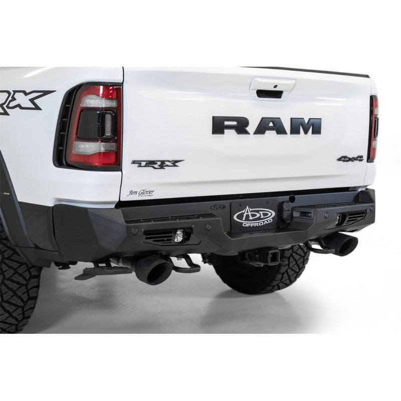 Addictive Desert Designs Bomber rear bumper in Hammer Black for 2021-2024 Ram 1500 TRX