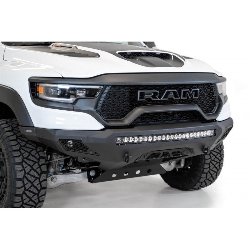 Addictive Desert Designs Stealth Fighter Hammer Black front bumper for 2021-2024 Ram 1500 TRX.