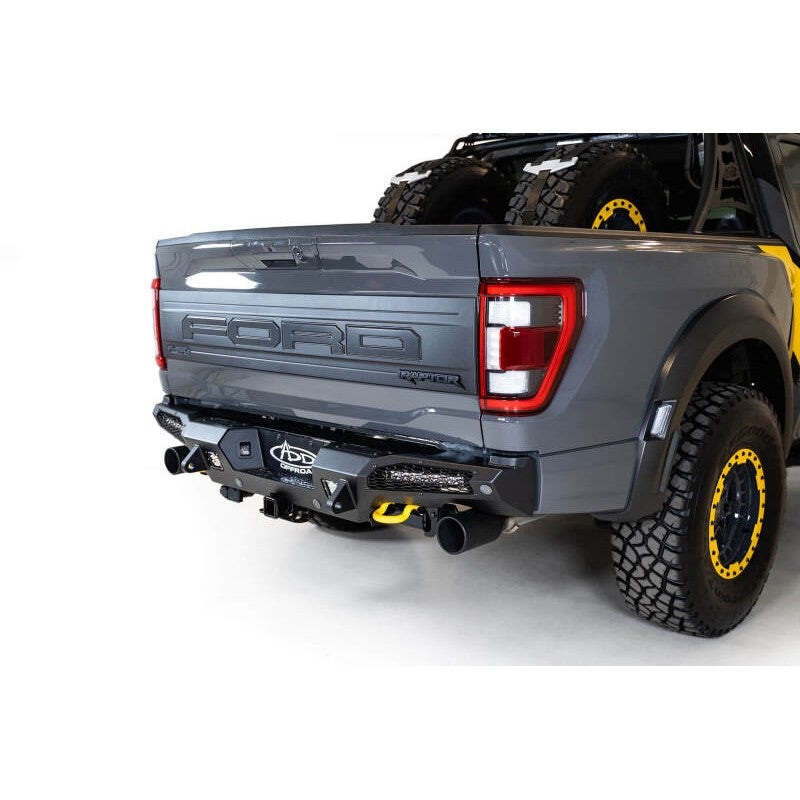 Hammer Black Addictive Desert Designs HoneyBadger rear bumper for 2021-2025 Ford F-150 Raptor