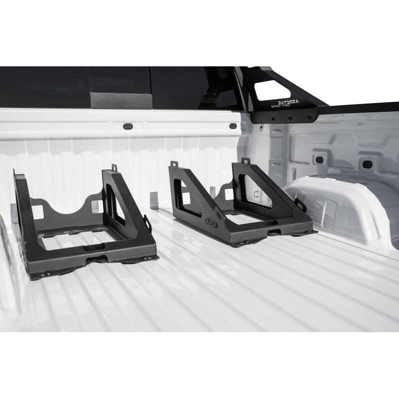 Hammer Black powder-coated steel universal truck bed tire carrier designed for 33 to 40 inch off-road tires.