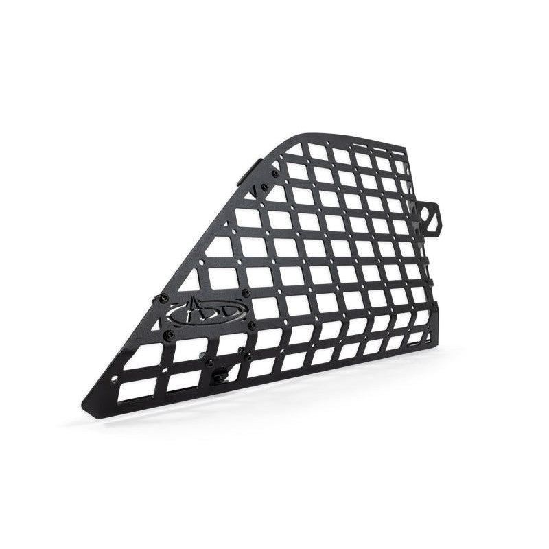 Hammer Black 1/8-inch steel Molle storage panels installed on the rear interior window area of a Ford Bronco.
