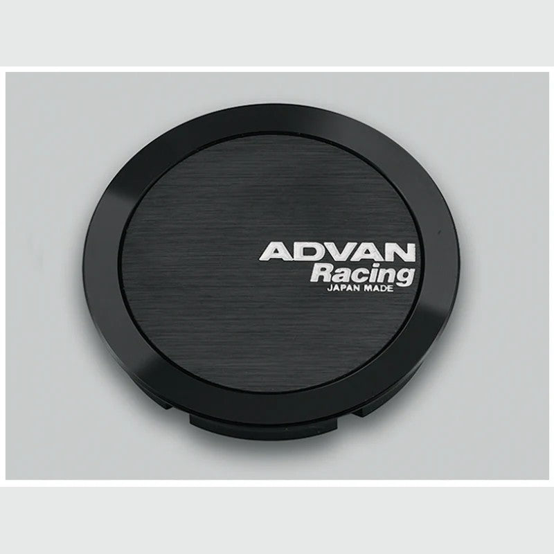 Single black Advan 73mm full flat center cap