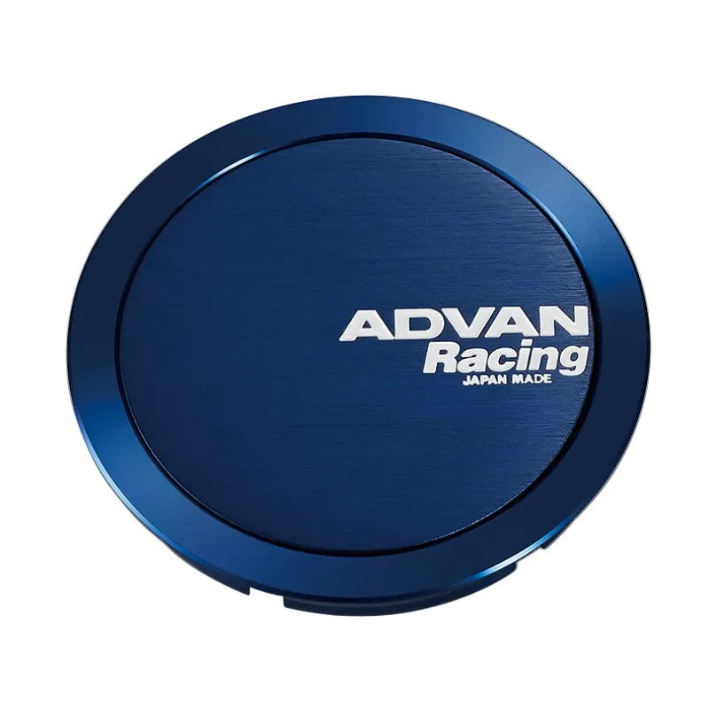 Advan Wheels 73mm Full Flat Center Cap - Blue Anodized Low-Profile Design