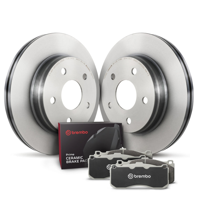 Brembo front disc brake kit including high-carbon rotors and ceramic pads for 2016-2022 Audi TTS Quattro.