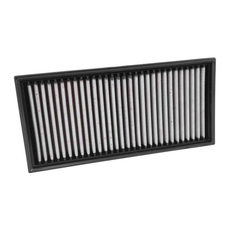 AEM Dryflow synthetic replacement panel air filter with red synthetic media and black frame