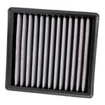 AEM DryFlow synthetic panel air filter 28-20385 featuring oil-free grey media for Ford and Lincoln trucks and SUVs.