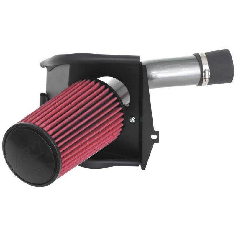 AEM 21-478C gunmetal gray cold air intake system for 2008-2014 Subaru WRX and STI with red Dryflow air filter