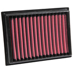AEM DryFlow synthetic air filter 28-50099 with red pleated media and black rubber housing.