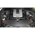 AEM 21-774DS performance dual cold air intake system with red Dryflow filters and heat shields for Infiniti Q50 3.7L