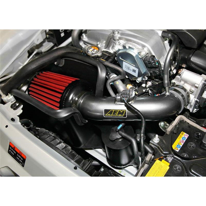 AEM 21-786C cold air intake kit with gunmetal gray aluminum tubing and synthetic air filter for Mazda MX-5 Miata