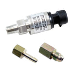 AEM 5 BAR 75 PSIA stainless steel pressure sensor with electrical connector and terminal pins.