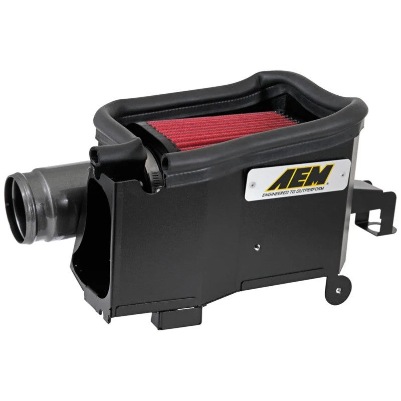 AEM 21-807C cold air intake kit with oversized DryFlow filter and heat shield for 2.0L Infiniti Q50.
