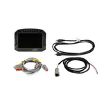 AEM CD-5 Carbon digital dash display featuring a 5-inch color screen and flow-molded carbon fiber housing.