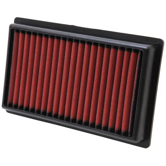 AEM 28-20031 DryFlow flat panel air filter with grey synthetic media and black frame.