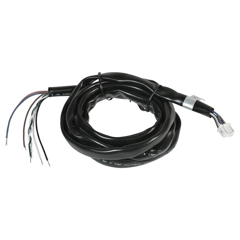 AEM 30-3459 X-Series wideband gauge power harness with multi-pin connector and color-coded wiring leads.