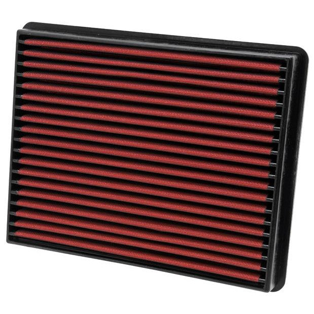 AEM DryFlow 28-20129 rectangular synthetic oil-free air filter with grey filtration media and black perimeter seal.