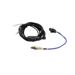 AEM X-Series weather-resistant inline wideband controller module with Bosch 4.9LSU sensor and connector harness.