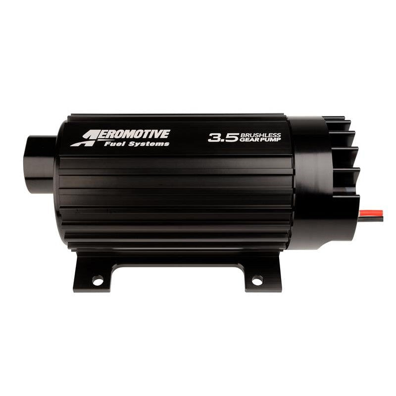 Aeromotive 11185 3.5 GPM brushless spur gear external in-line fuel pump with ORB-12 and ORB-10 ports