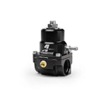 Black anodized Aeromotive A1000 adjustable EFI fuel pressure regulator with -10 ORB inlets and -6 ORB return port.