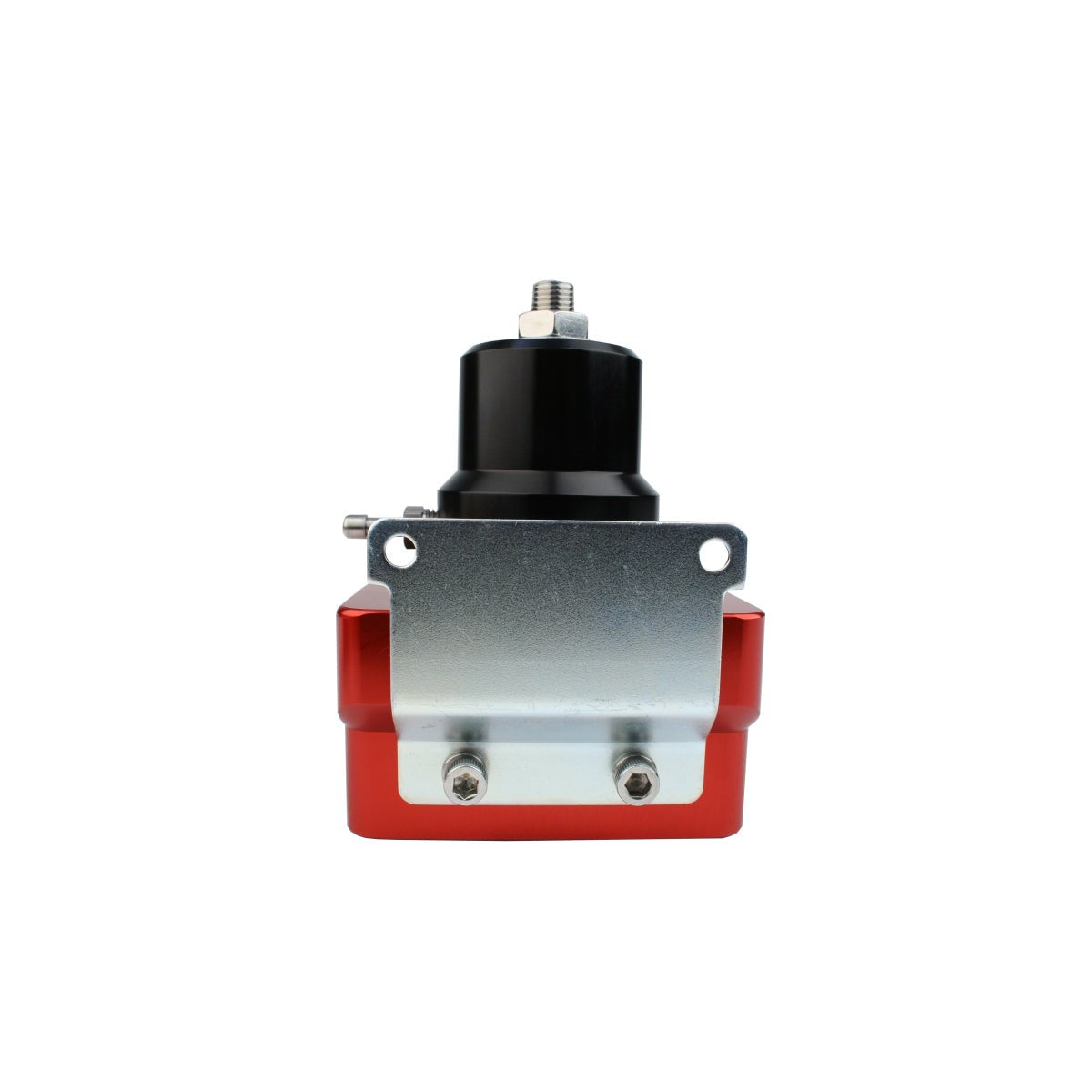 Aeromotive A2000 4-port carbureted bypass fuel pressure regulator showing inlet, return, and outlet ORB ports.
