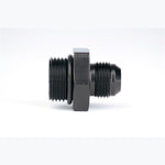 Aeromotive 15613 black anodized reducer fitting with AN-12 O-Ring Boss and AN-10 male flare connections.