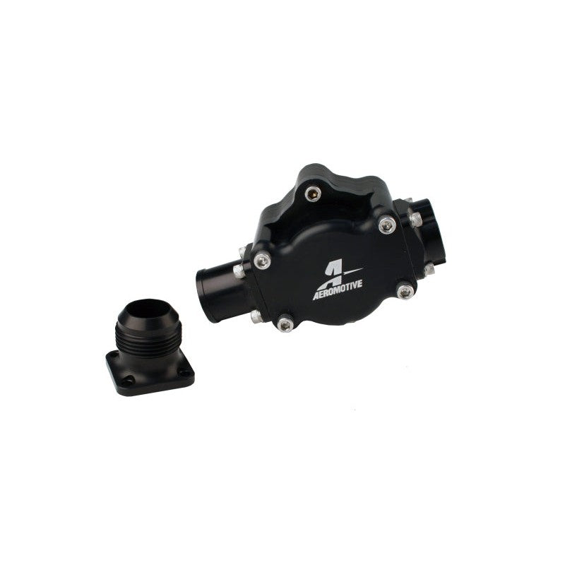 Aeromotive Atomic 12 Series belt drive mechanical fuel pump with hard coat anodized aluminum body