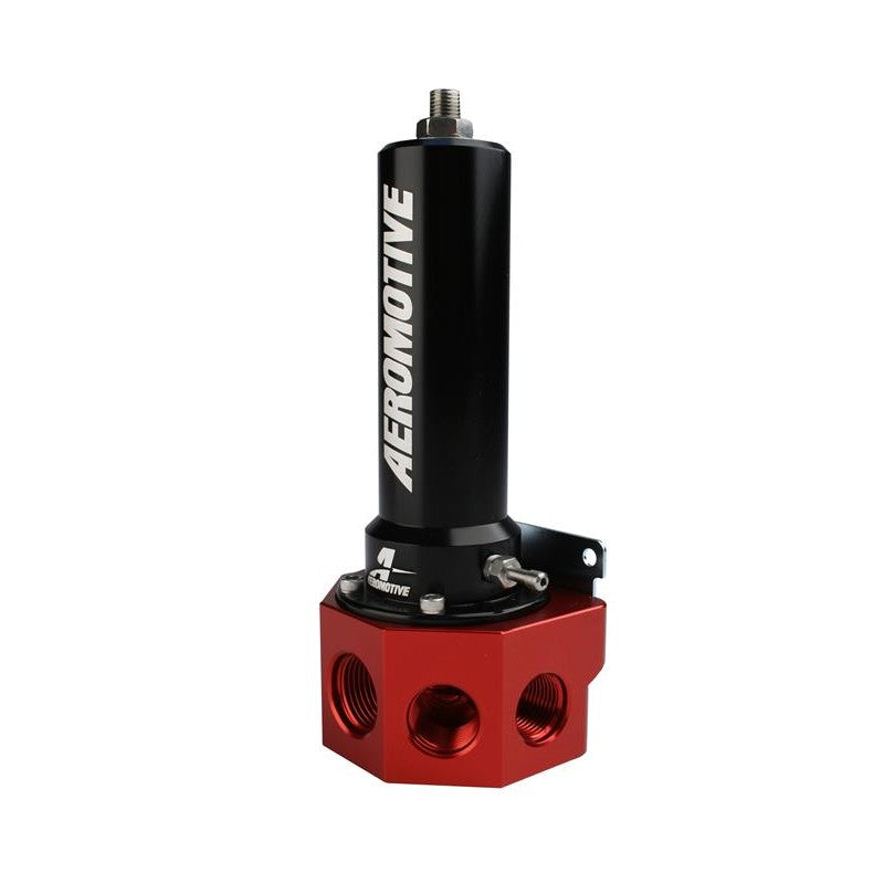 Aeromotive 13113 high-flow fuel regulator with ORB-08 and ORB-10 ports for mechanical belt-drive fuel systems.