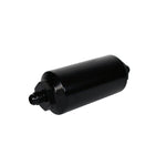 Aeromotive 12347 black anodized aluminum in-line fuel filter with AN-06 male fittings