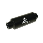 Aeromotive Marine fuel filter with ORB-12 ports and a 100-micron stainless steel element.